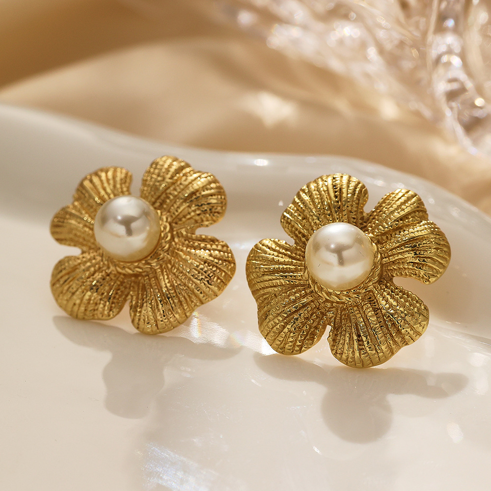 18K Gold Plated Fashion Stainless Steel Studs - Stylish & Durable Accessories - Image 4