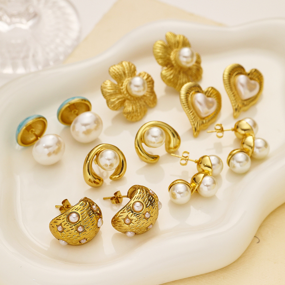 18K Gold Plated Fashion Stainless Steel Studs - Stylish & Durable Accessories - Image 5