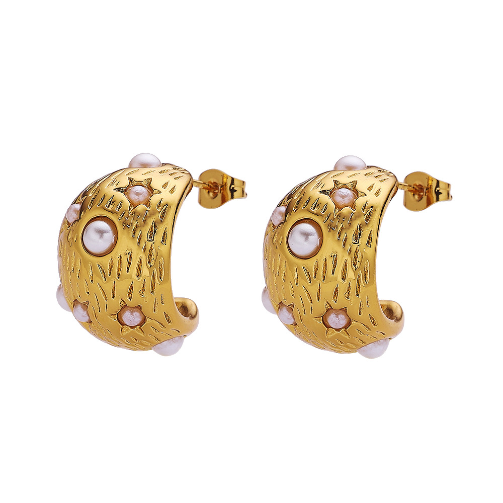 18K Gold Plated Fashion Stainless Steel Studs - Stylish & Durable Accessories - Image 8