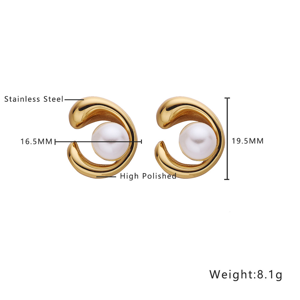 18K Gold Plated Fashion Stainless Steel Studs - Stylish & Durable Accessories - Image 10