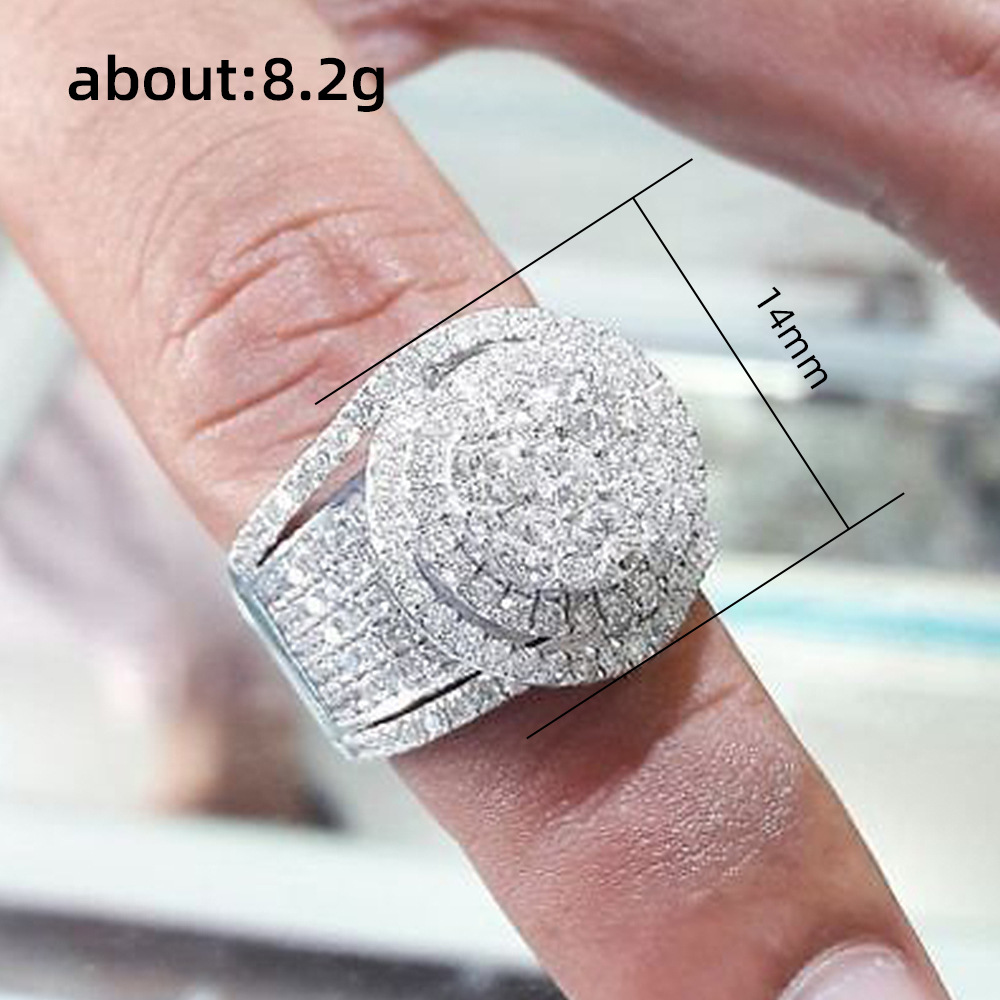 Stylish Male Hip Hop Zircon Ring - Trendy Jewelry for Modern Men - Image 7