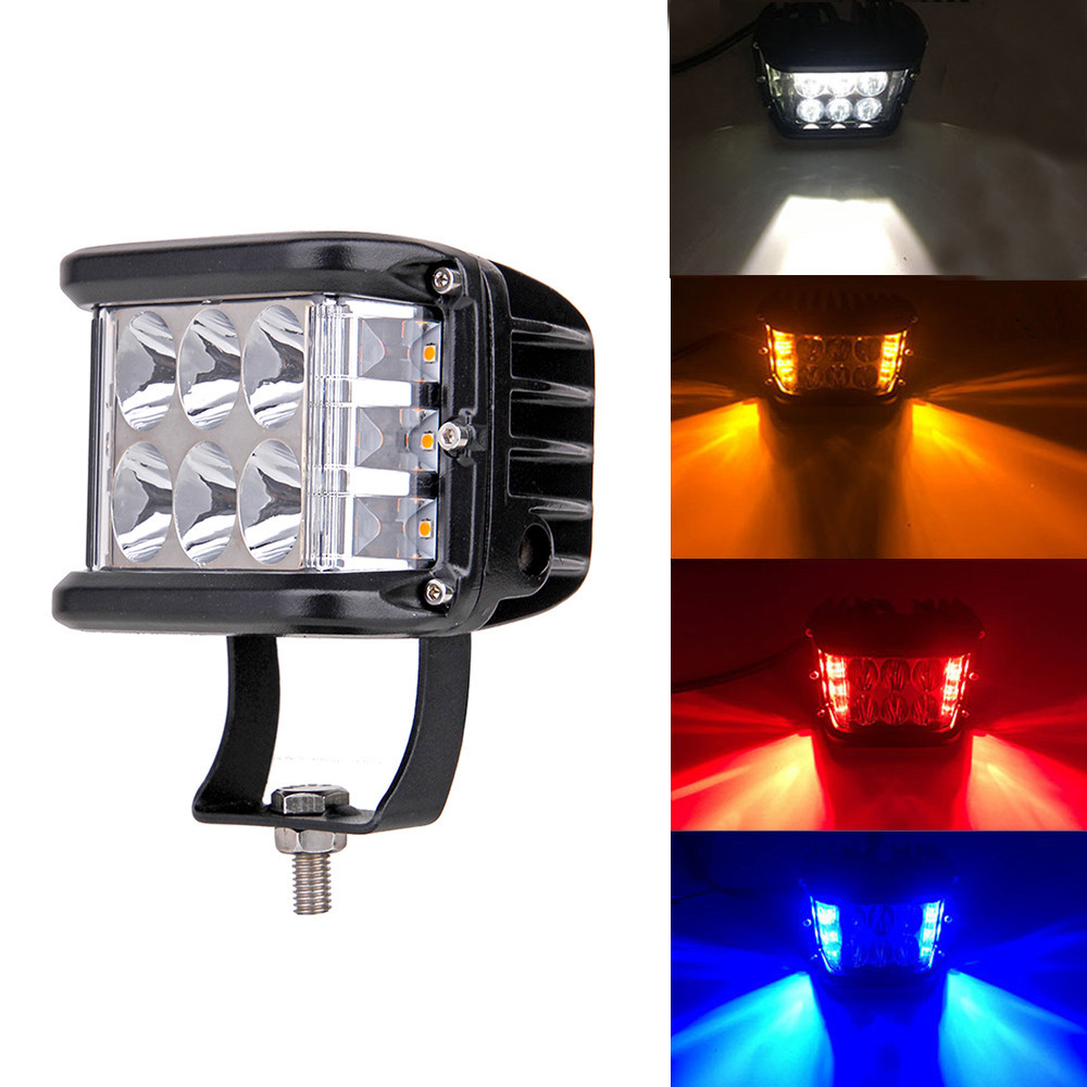 Versatile Two-Color Yellow Three-Sided Work Light for Cars