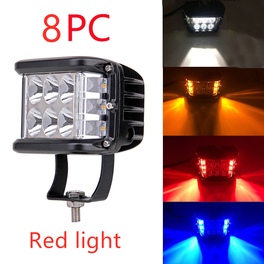 Versatile Two-Color Yellow Three-Sided Work Light for Cars - Image 8