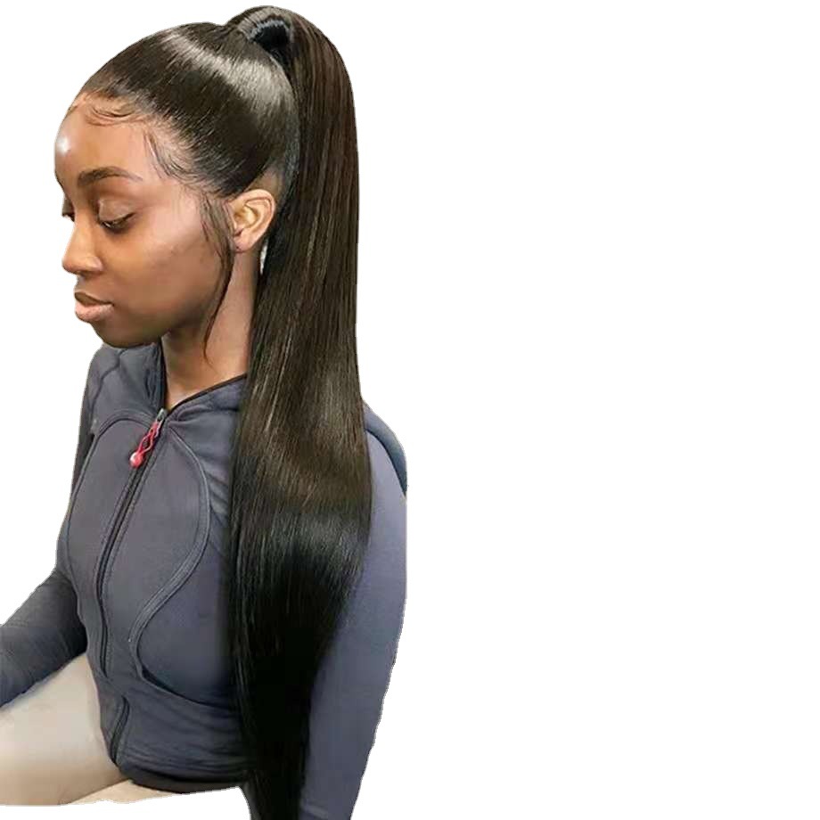 Mid-Length Straight Hair Hand-Woven Front Lace Synthetic Wigs for Stunning Style - Image 6