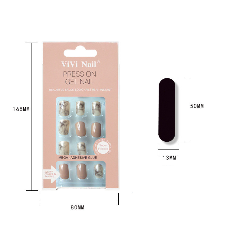 24 Matte Metallic Nude Nail Tips - 24-Piece Set for Stunning Manicures - Image 6