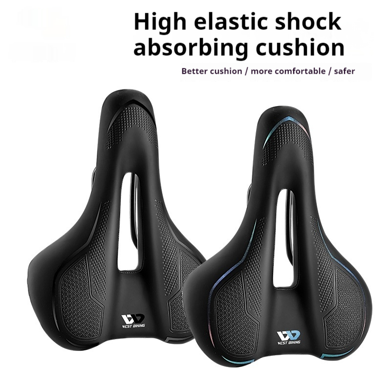 West Rider Bike High Elastic Sponge Saddle - Comfortable Cycling Fixture for Bicycles - Image 4