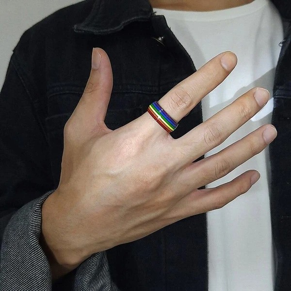 Cycolinks Rainbow Pride Unisex Ring - Celebrate Love and Diversity - Image 3
