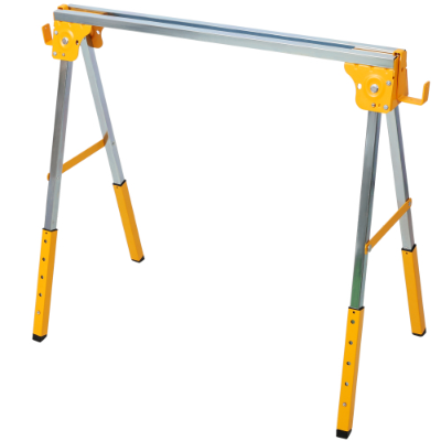 2PACK Adjustable Height Folding Sawhorses, Portable Heavy Duty Steel for Garage & Workshop, Fully Assembled - Image 3