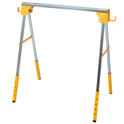 2PACK Adjustable Height Folding Sawhorses, Portable Heavy Duty Steel for Garage & Workshop, Fully Assembled - Image 6