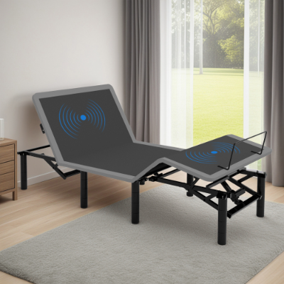 Adjustable Twin XL Bed Frame with Massage, Wireless Remote, USB Ports, LED Night Light & 4 Height-Adjustable Legs - Easy Assembly - Image 2