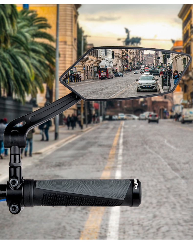 Wide-Angle Motorcycle Multi-Function Scooter Rearview Mirror Adjustments & Decor - Image 2