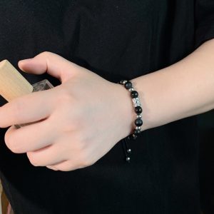 Stylish Silver Stone Bracelet for Men and Women in Durable Stainless Steel