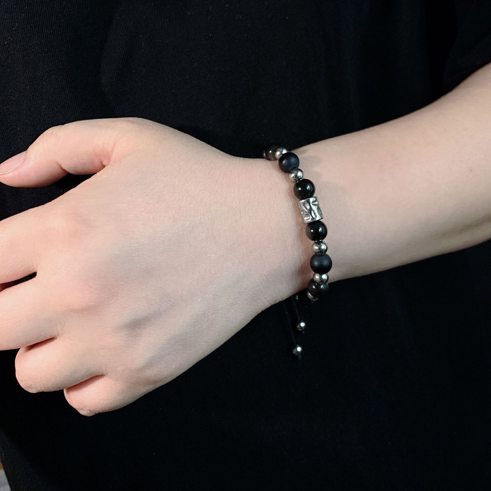 Stylish Silver Stone Bracelet for Men and Women in Durable Stainless Steel - Image 4