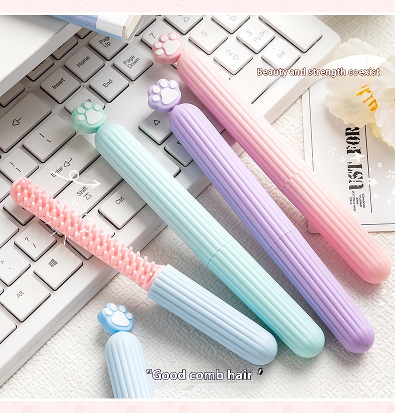 Adorable Cartoon Cat's Paw Series Small Hair Comb for Easy Styling - Image 4