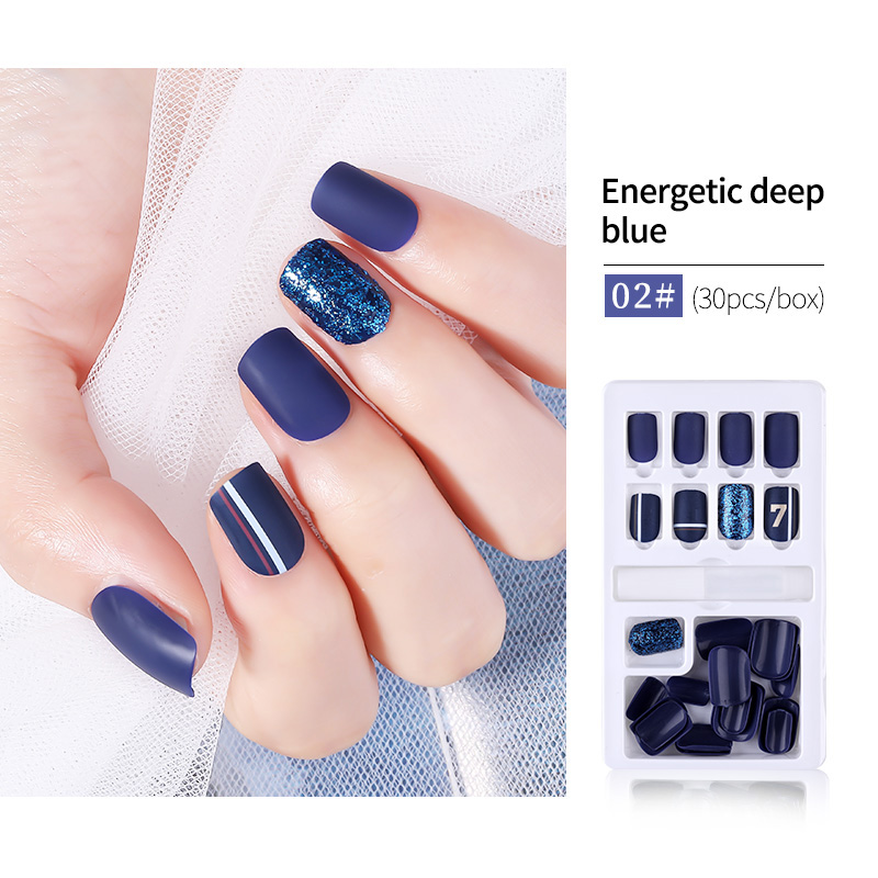 30pcs Detachable Full Cover False Nail Tips Set for Short Nail Decoration - Image 11