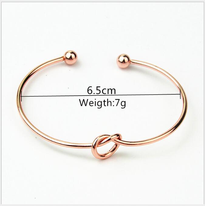 Stylish Knotted Knot O-Type Metal Openwork Bracelet for Trendy Elegance - Image 2