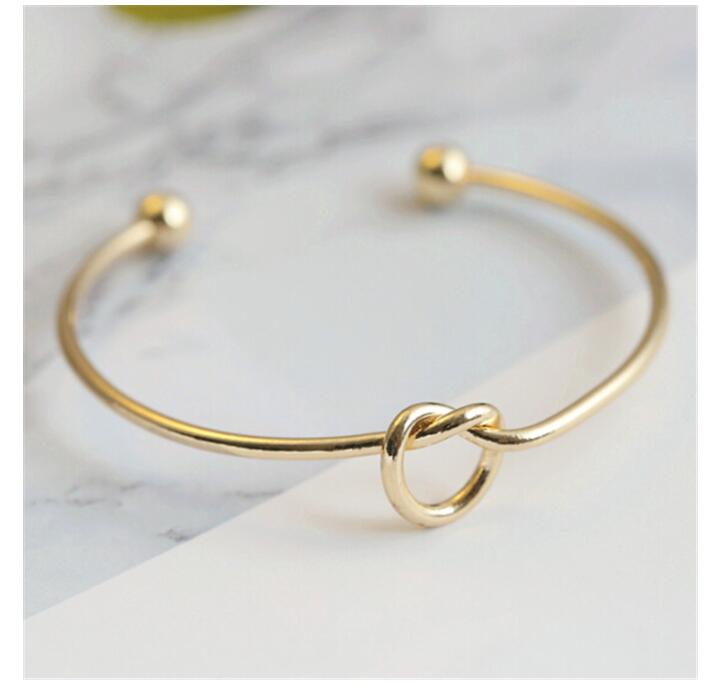 Stylish Knotted Knot O-Type Metal Openwork Bracelet for Trendy Elegance - Image 12