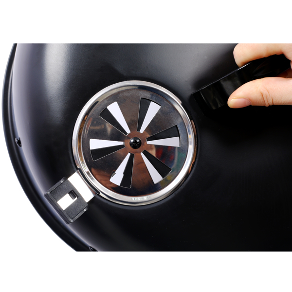 Portable 16 Inch Charcoal Smoked Grill - Outdoor Vertical Smoker for Camping, Black - Image 10