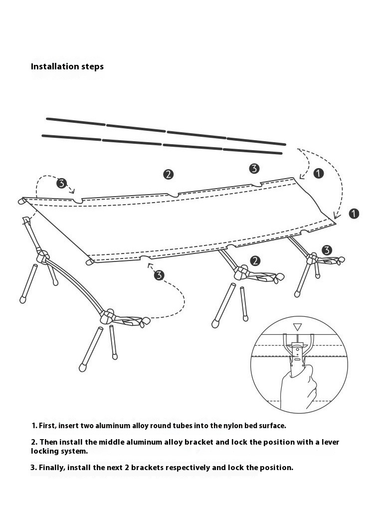 Lightweight Portable Dual-Purpose Outdoor Folding Bed for Ultimate Comfort - Image 8