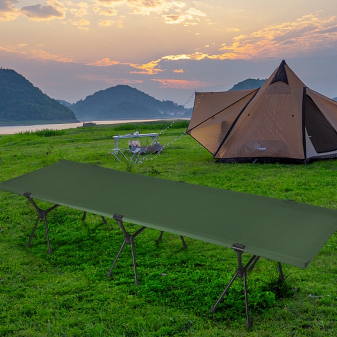 Lightweight Portable Dual-Purpose Outdoor Folding Bed for Ultimate Comfort - Image 11