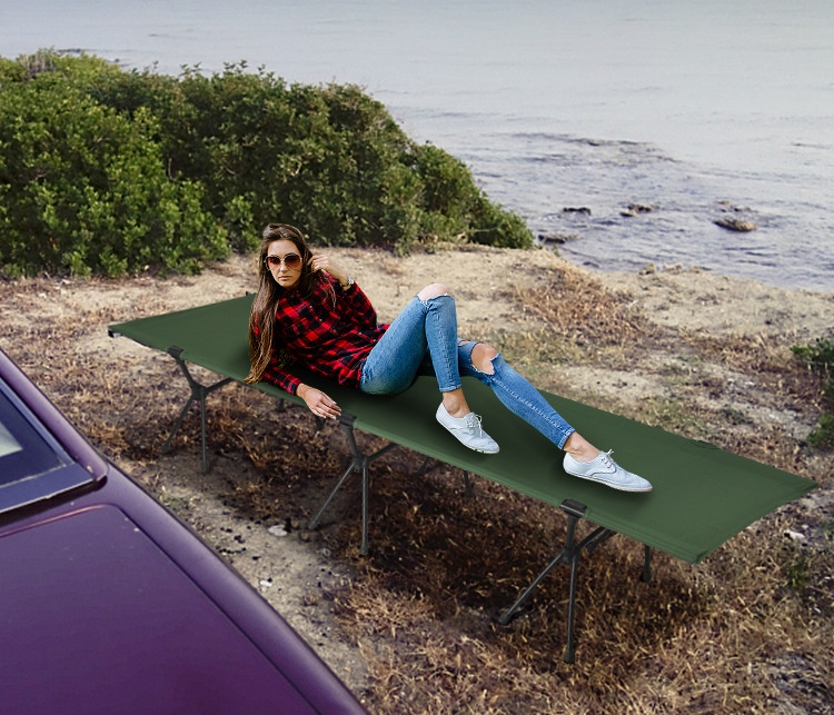 Lightweight Portable Dual-Purpose Outdoor Folding Bed for Ultimate Comfort - Image 12