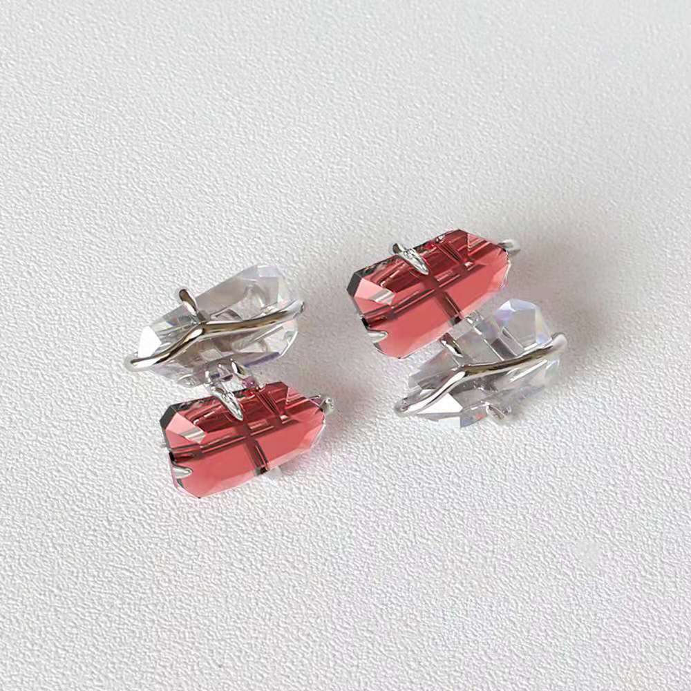 Elegant Women's Peach Blossom Sparkling Earrings for Every Occasion