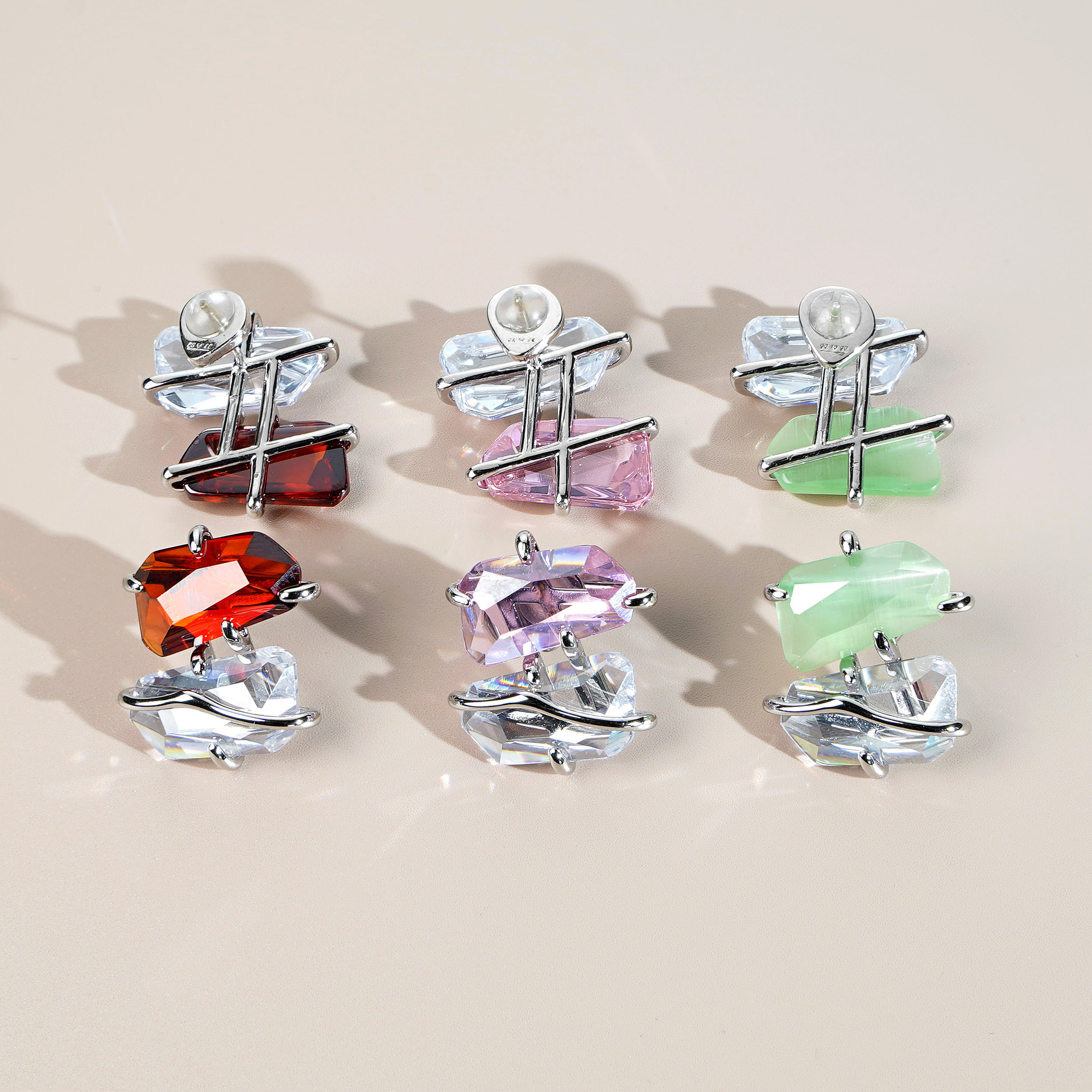 Elegant Women's Peach Blossom Sparkling Earrings for Every Occasion - Image 5