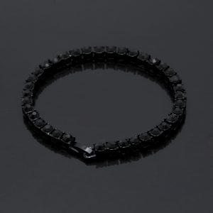 Gold Color Tin Alloy Iced Bracelet - Men's Hip Hop Chain Street Rock Jewelry