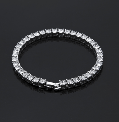 Gold Color Tin Alloy Iced Bracelet - Men's Hip Hop Chain Street Rock Jewelry - Image 12