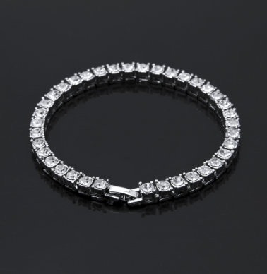 Gold Color Tin Alloy Iced Bracelet - Men's Hip Hop Chain Street Rock Jewelry - Image 17