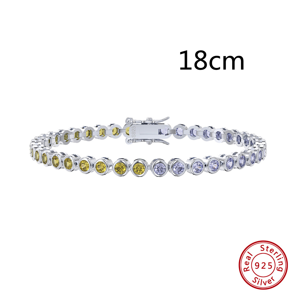 S925 Sterling Silver Two-tone Zircon Fashion Bracelet - Versatile All-match Accessory - Image 7