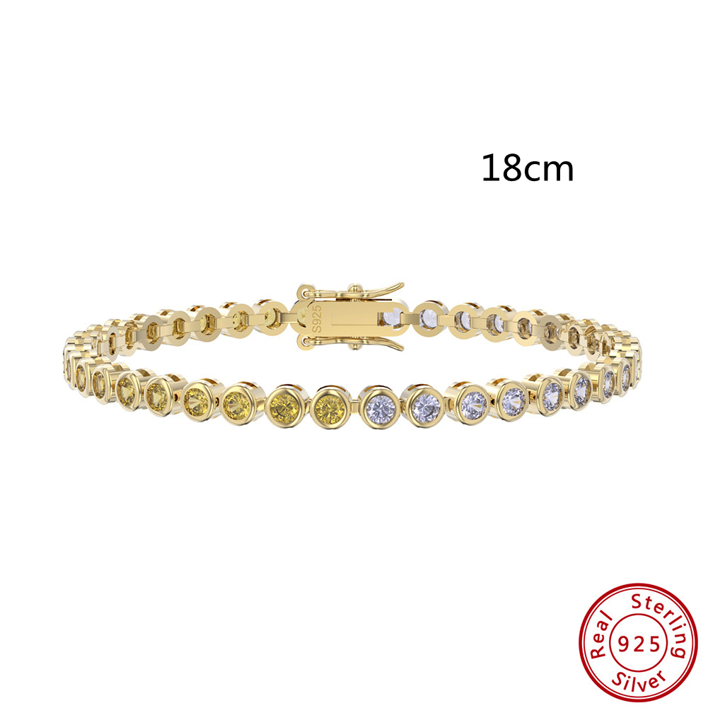 S925 Sterling Silver Two-tone Zircon Fashion Bracelet - Versatile All-match Accessory - Image 9