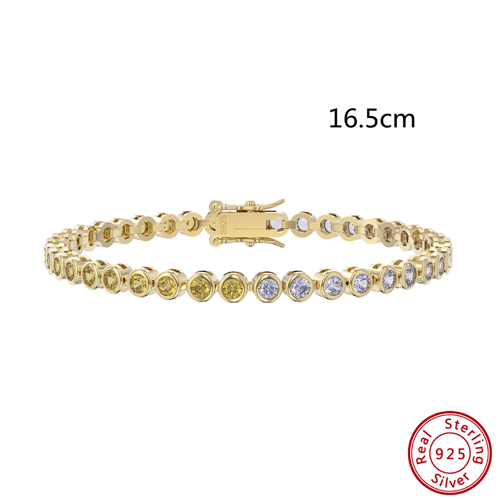 S925 Sterling Silver Two-tone Zircon Fashion Bracelet - Versatile All-match Accessory - Image 10