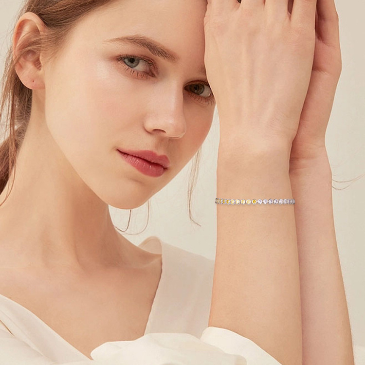 S925 Sterling Silver Two-tone Zircon Fashion Bracelet - Versatile All-match Accessory - Image 11