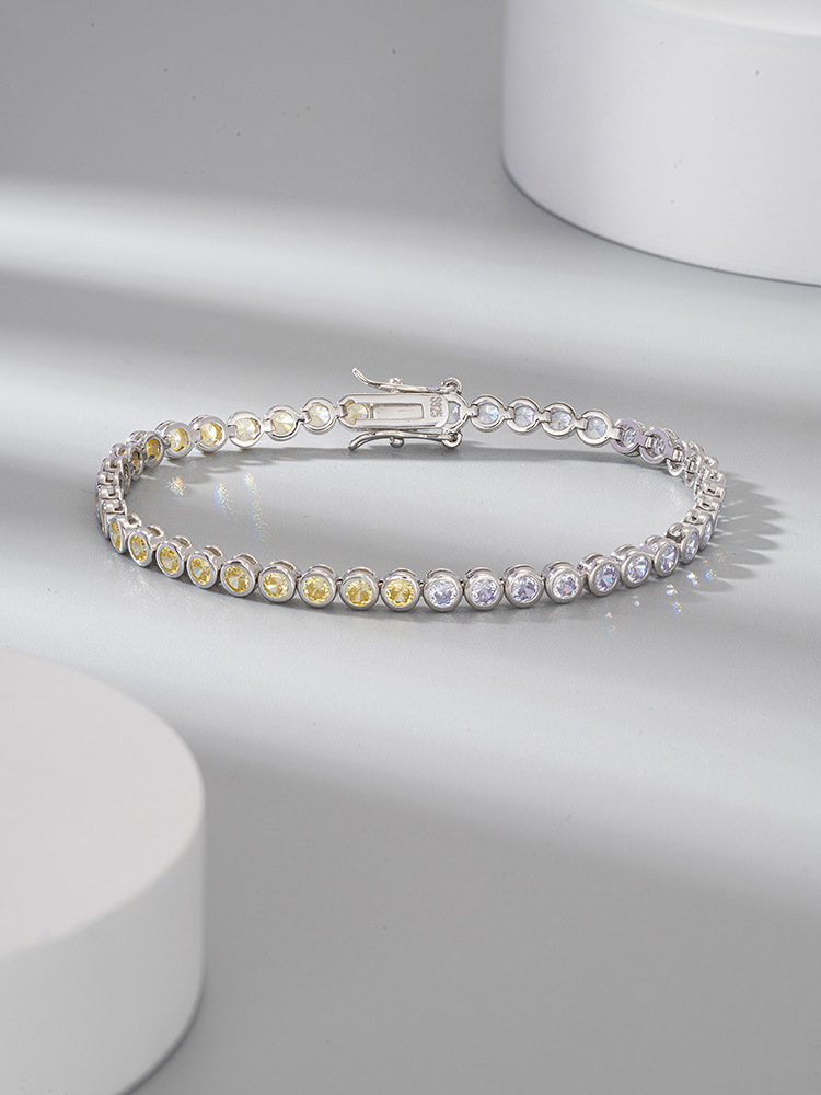 S925 Sterling Silver Two-tone Zircon Fashion Bracelet - Versatile All-match Accessory - Image 12