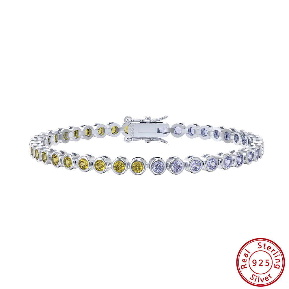 S925 Sterling Silver Two-tone Zircon Fashion Bracelet - Versatile All-match Accessory - Image 15