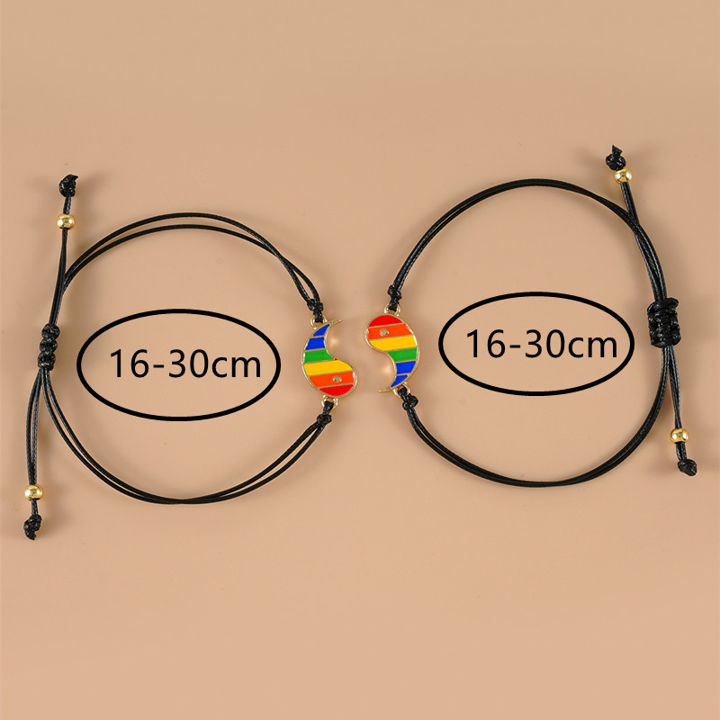 Vibrant Rainbow Yin And Yang Hand-Woven Gossip Stitching Design - Image 4