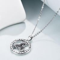 Sterling Silver Wiccan Necklace with Runes Pendant - Viking Jewelry - Image 2