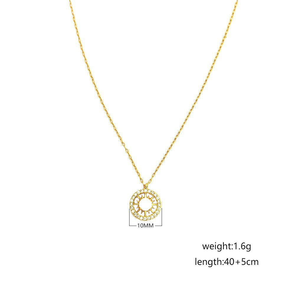 Stylish Silver Opal Celtic Moon and Sun Necklace - Asterism Diamond Fashion Jewelry - Image 6