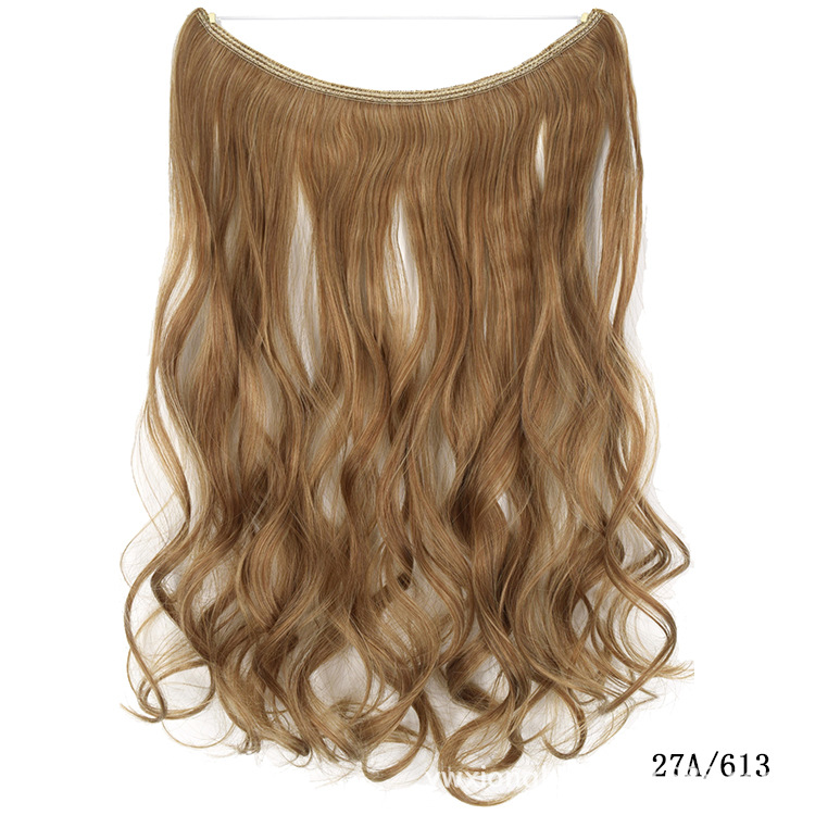 22 Inch Invisible Wire Hair Extensions - No Clips, Secret Fish Line Hairpieces, Silky Straight Synthetic Hair - Image 4