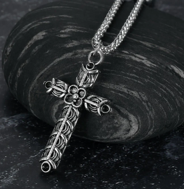 Stylish Vintage Nordic Rune Necklaces for Men - Stainless Steel Norse Runes Viking Jewelry, Pagan Elder Futhark Pendant Amulet Fashion