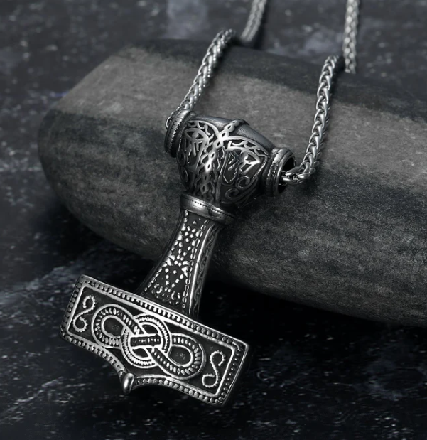 Stylish Vintage Nordic Rune Necklaces for Men - Stainless Steel Norse Runes Viking Jewelry, Pagan Elder Futhark Pendant Amulet Fashion - Image 4