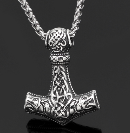 Stylish Vintage Nordic Rune Necklaces for Men - Stainless Steel Norse Runes Viking Jewelry, Pagan Elder Futhark Pendant Amulet Fashion - Image 5