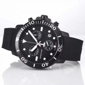 Men's 6-Pin Quartz Talking Watch with Second Hand - Precision Timekeeping