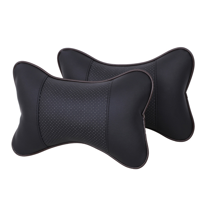 2 PCS Multi-Color Leather Car Neck Rest Pillow for Ultimate Comfort