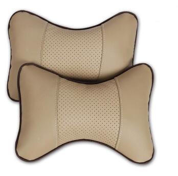 2 PCS Multi-Color Leather Car Neck Rest Pillow for Ultimate Comfort - Image 3