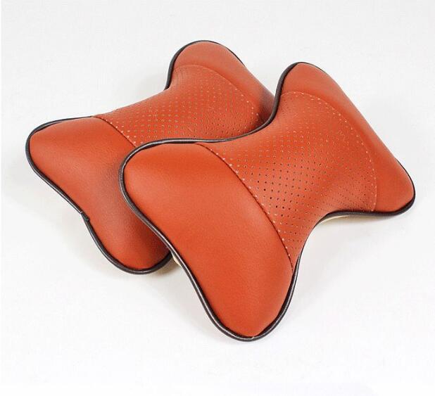 2 PCS Multi-Color Leather Car Neck Rest Pillow for Ultimate Comfort - Image 4