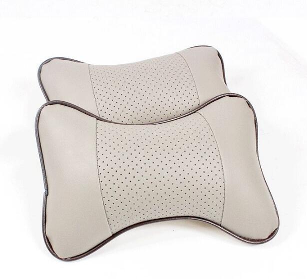 2 PCS Multi-Color Leather Car Neck Rest Pillow for Ultimate Comfort - Image 5
