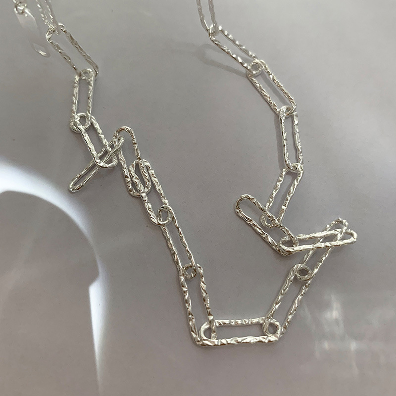 Trendy Women's S925 Silver Geometric Ring Necklace - Unique Jewelry for Parties & Birthdays - Image 3