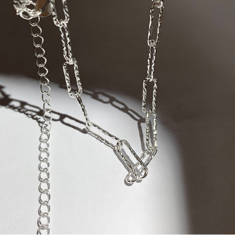 Trendy Women's S925 Silver Geometric Ring Necklace - Unique Jewelry for Parties & Birthdays - Image 5